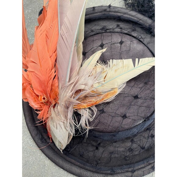 Vintage 30s Tilt Hat 1930s Retro Birds Avante Garde Film Noir Femme Fatale main image 5